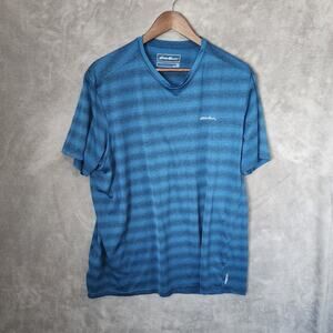 Eddie Bauer Tall XL Men's Blue Striped T-Shirt